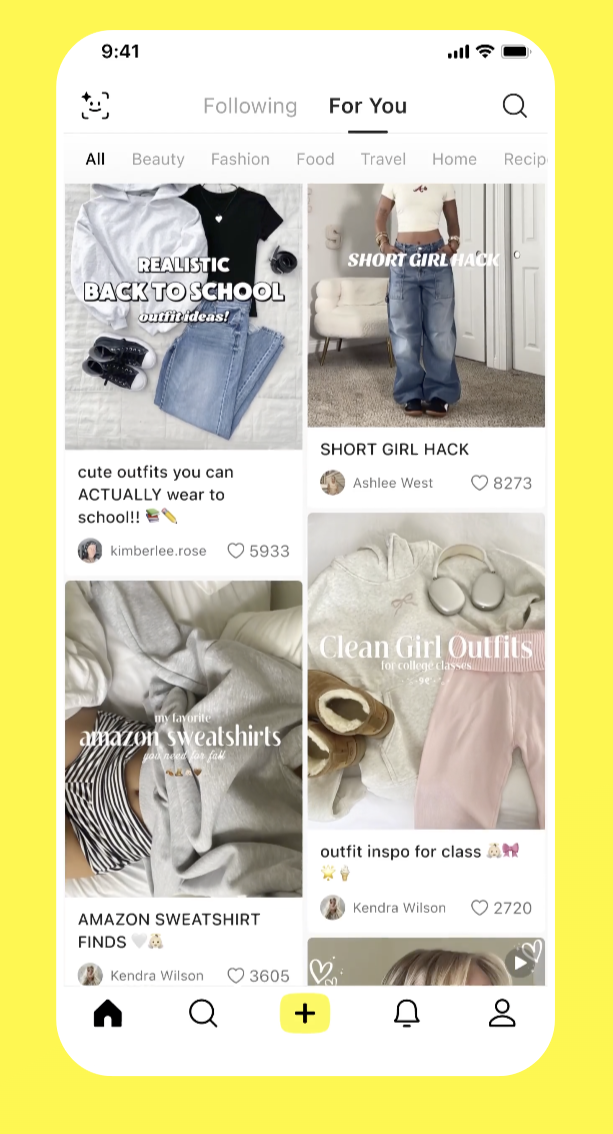 A screenshot of the Lemon8 interface, depicting a Pinterest-style board with lifestyle-based content